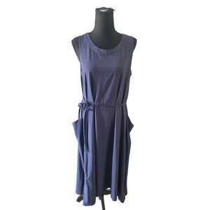 Soma Wknd Blue Sleeveless Long Maxi Lightweight Dress Size M Pockets Casual